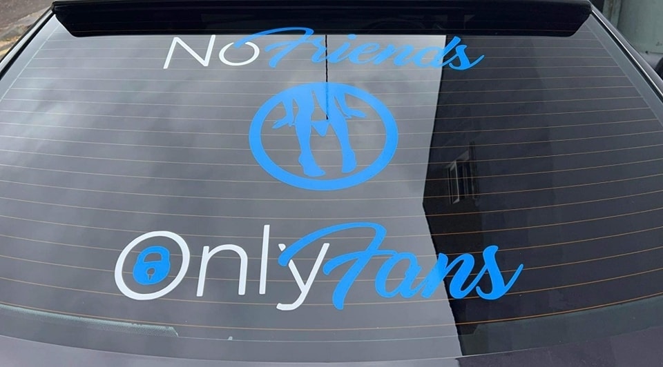 No friends only fans rear window decal